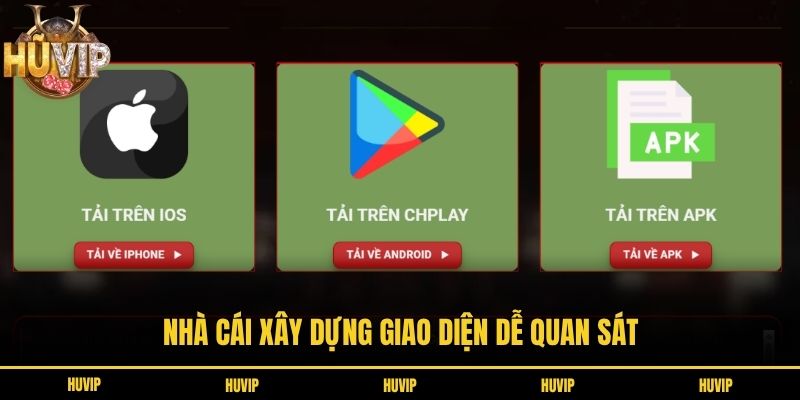 Nhà cái xây dựng giao diện dễ quan sát