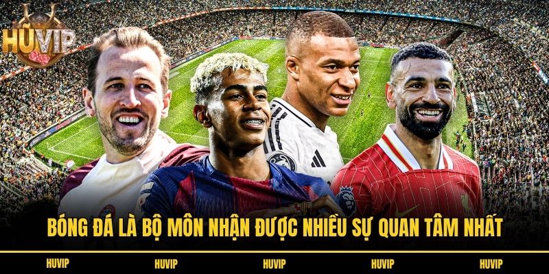 Bóng đá là bộ môn nhận được nhiều sự quan tâm nhất